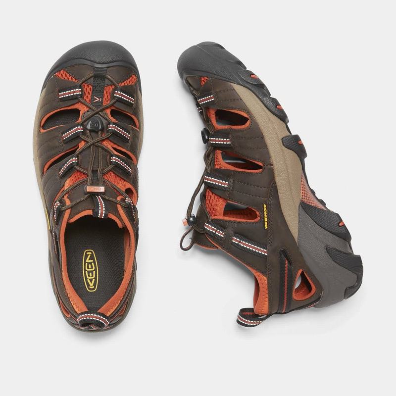 Keen Arroyo II Mens Hiking Sandals Chocolate/Orange NZ Sale (3057-IYDUP)